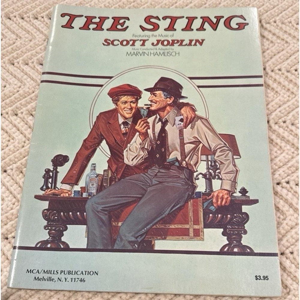 The Sting Scott Joplin Sheet Music Book Vintage 1974 MCA Piano Musicals Ragtime